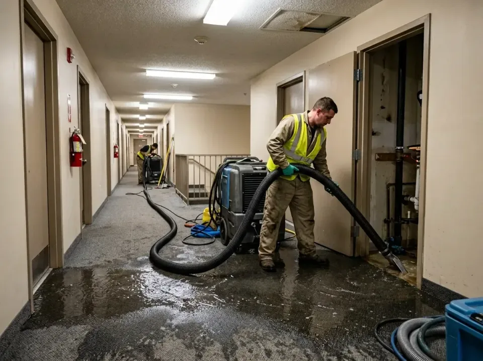 multi-unit-apartment-hallway-f-005 — frequently asked questions, Emergency Burst Pipe Water Extraction & Removal in Blue Poi…